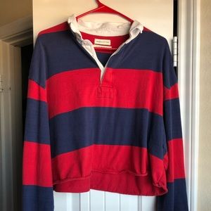 Urban Outfitters Long Sleeve flannel Crop top